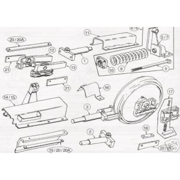 Aic Replacement Parts R54459 Track Adjuster Assembly Fits Case 450C Long Track, 550 to s/n JAK0013968 R54459-PVE - main